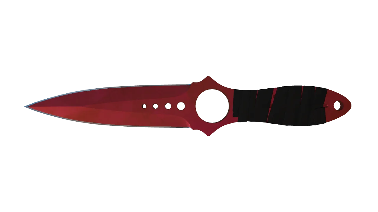 Skeleton Knife | Doppler (Ruby) seed #236, front
