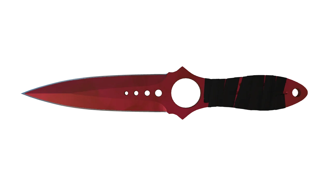 Skeleton Knife | Doppler (Ruby) seed #244, front