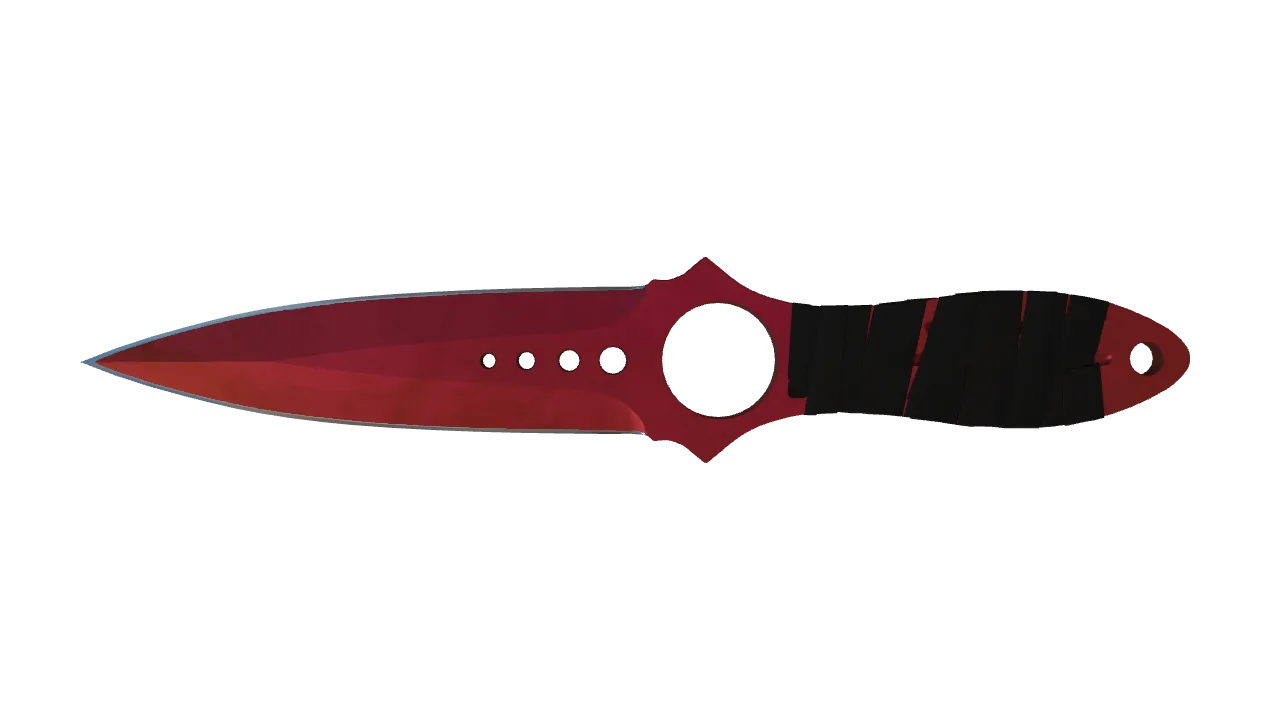 Skeleton Knife | Doppler (Ruby) seed #252, front