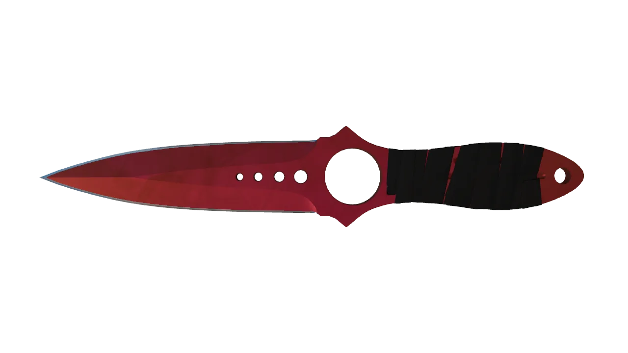 Skeleton Knife | Doppler (Ruby) seed #306, front