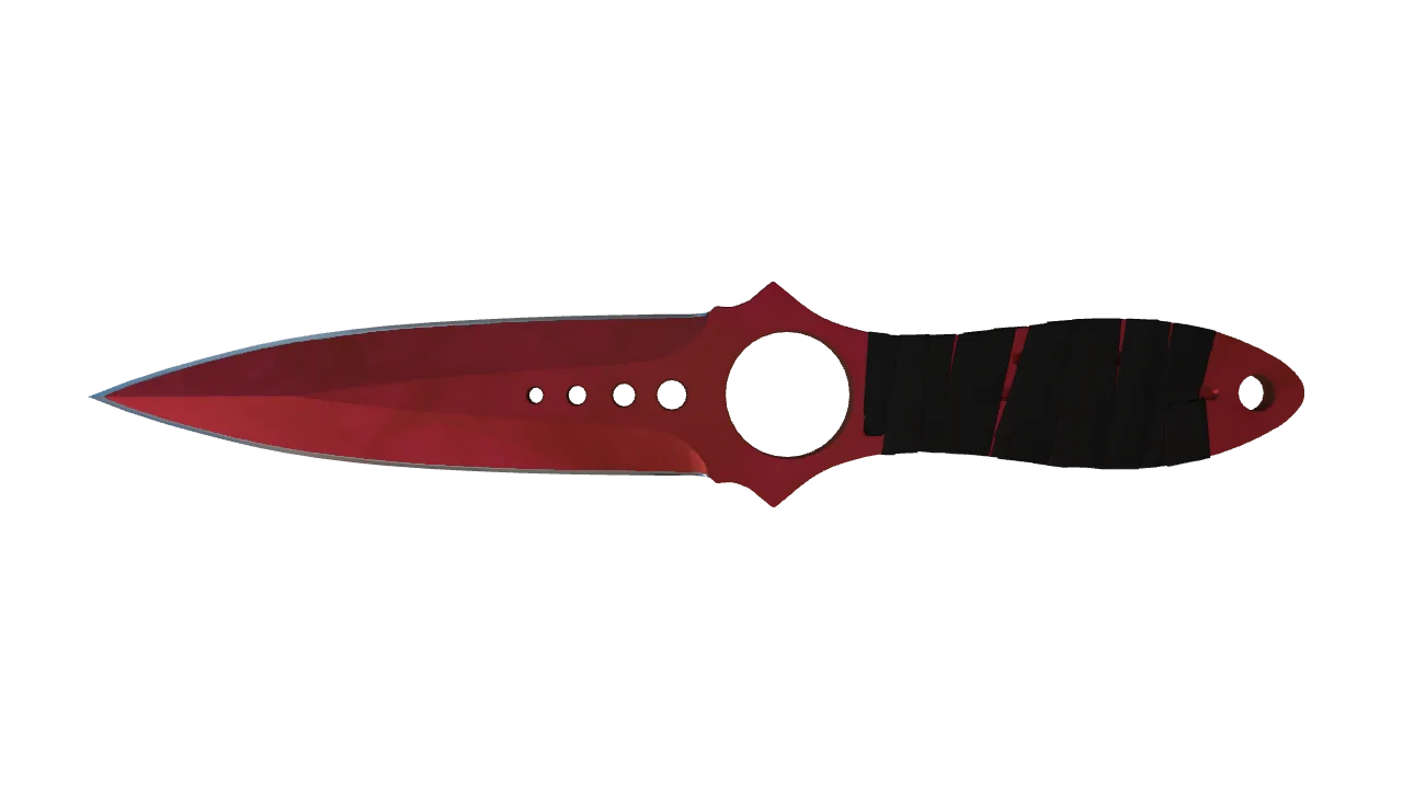 Skeleton Knife | Doppler (Ruby) seed #350, front