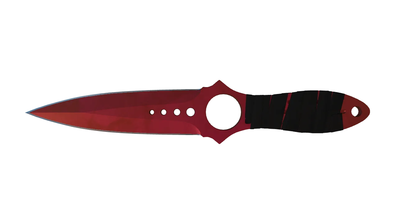 Skeleton Knife | Doppler (Ruby) seed #398, front