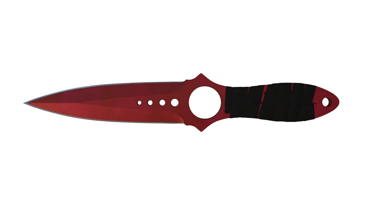 Skeleton Knife | Doppler (Ruby) seed #420, front