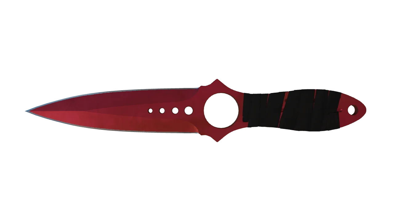 Skeleton Knife | Doppler (Ruby) seed #449, front