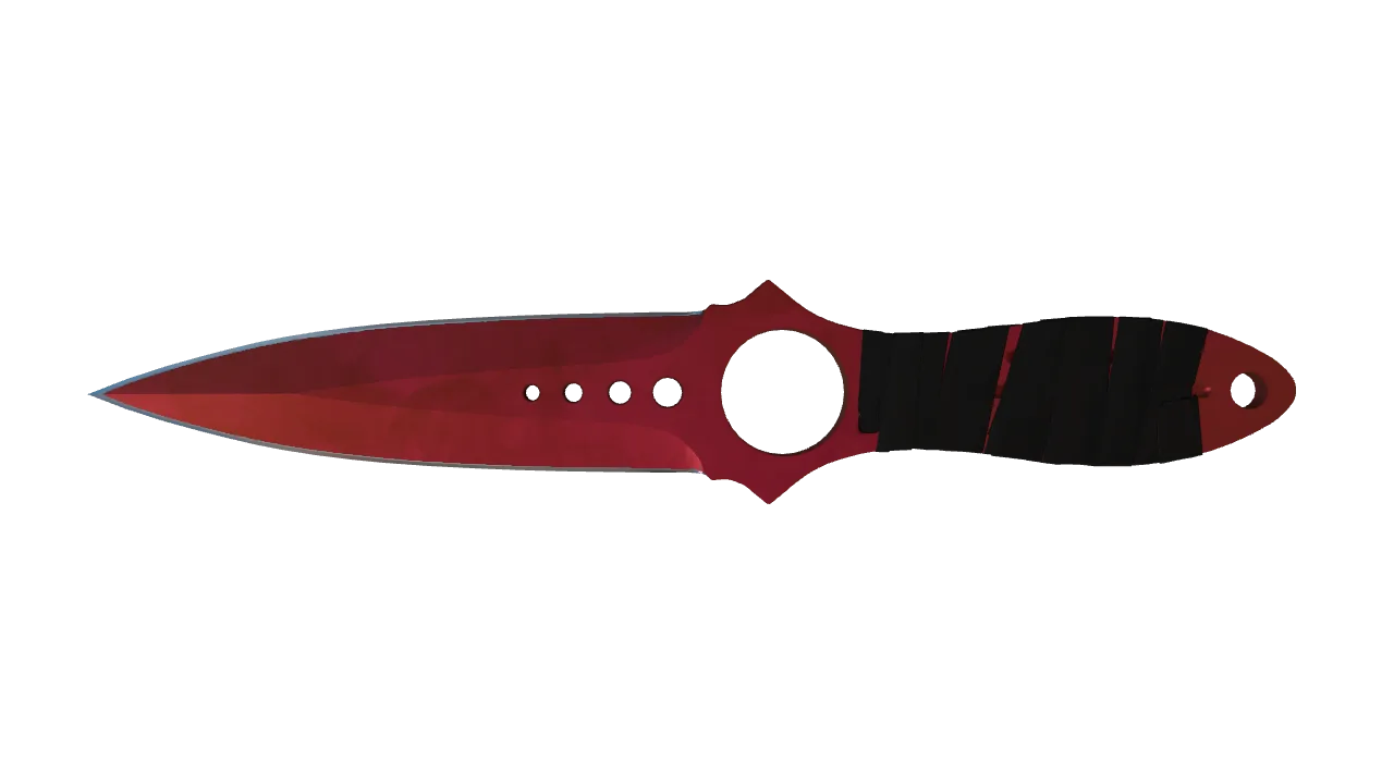 Skeleton Knife | Doppler (Ruby) seed #497, front