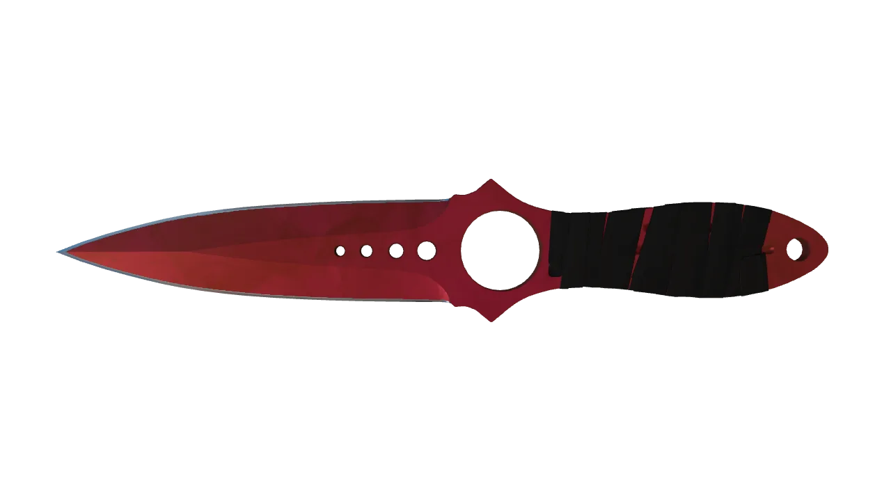 Skeleton Knife | Doppler (Ruby) seed #502, front
