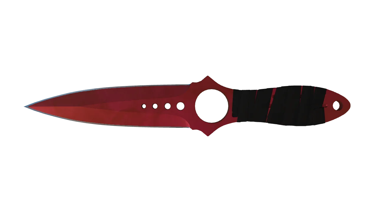 Skeleton Knife | Doppler (Ruby) seed #557, front