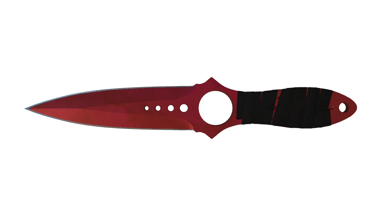 Skeleton Knife | Doppler (Ruby) seed #578, front