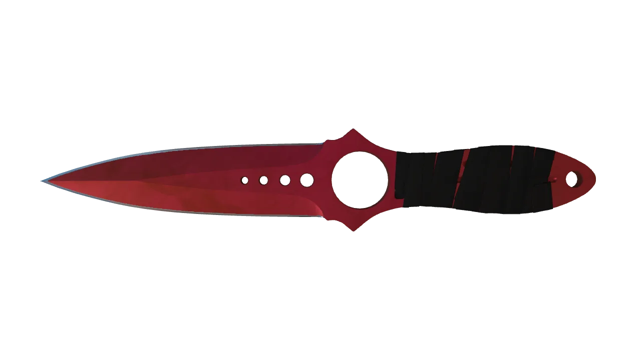 Skeleton Knife | Doppler (Ruby) seed #621, front