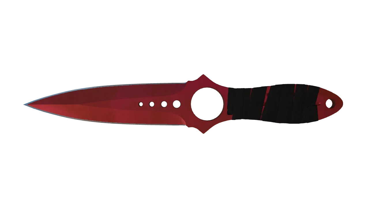 Skeleton Knife | Doppler (Ruby) seed #643, front