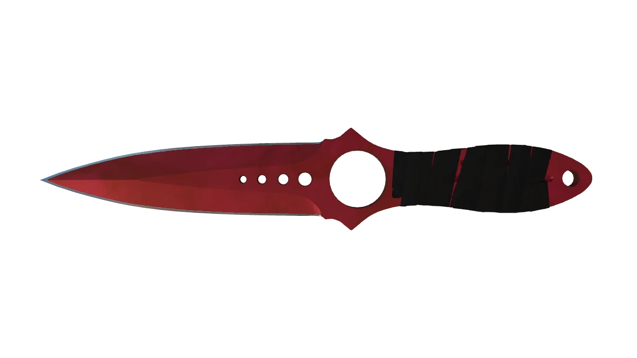 Skeleton Knife | Doppler (Ruby) seed #649, front