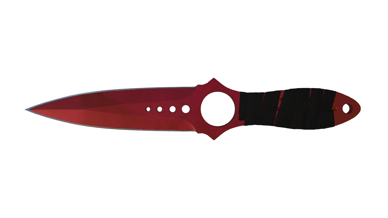 Skeleton Knife | Doppler (Ruby) seed #653, front