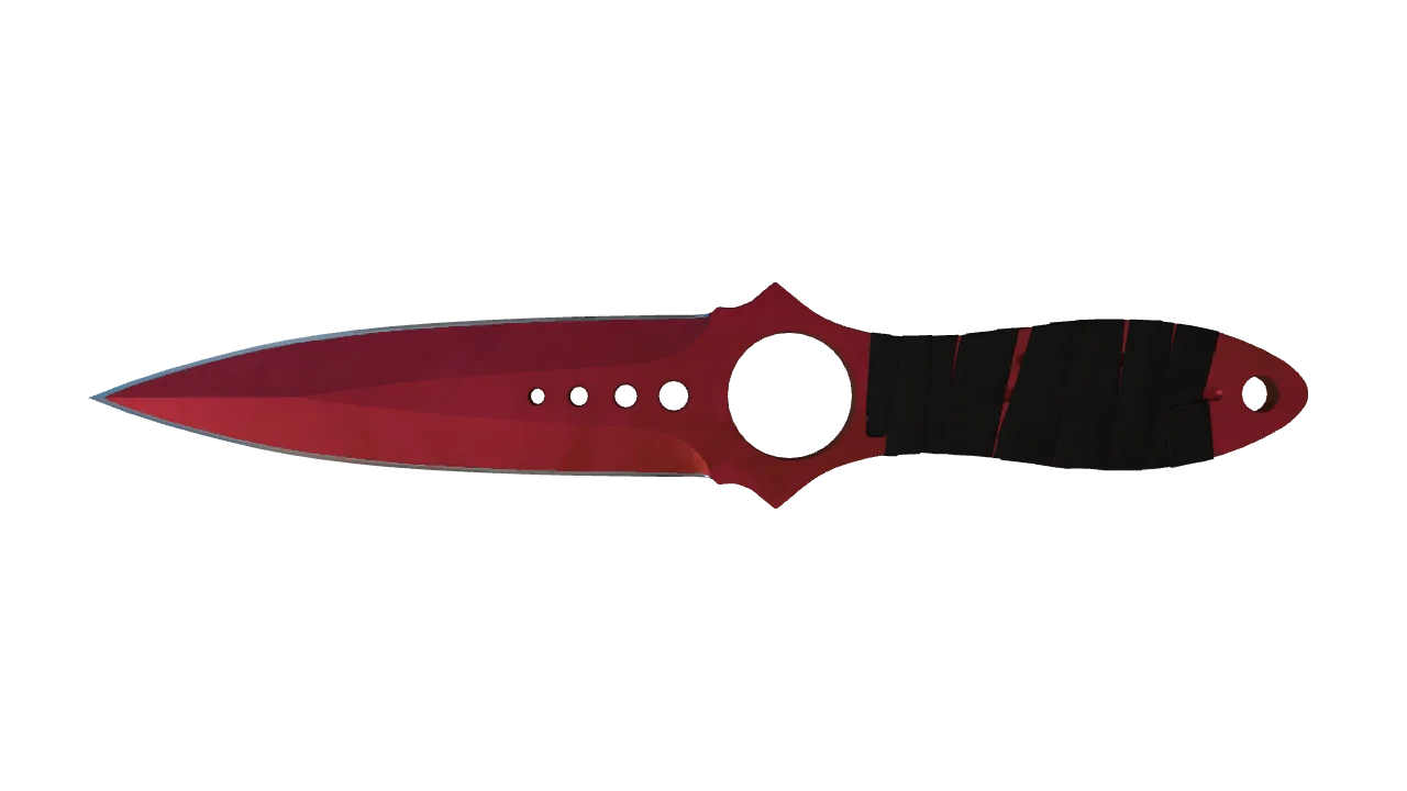Skeleton Knife | Doppler (Ruby) seed #664, front
