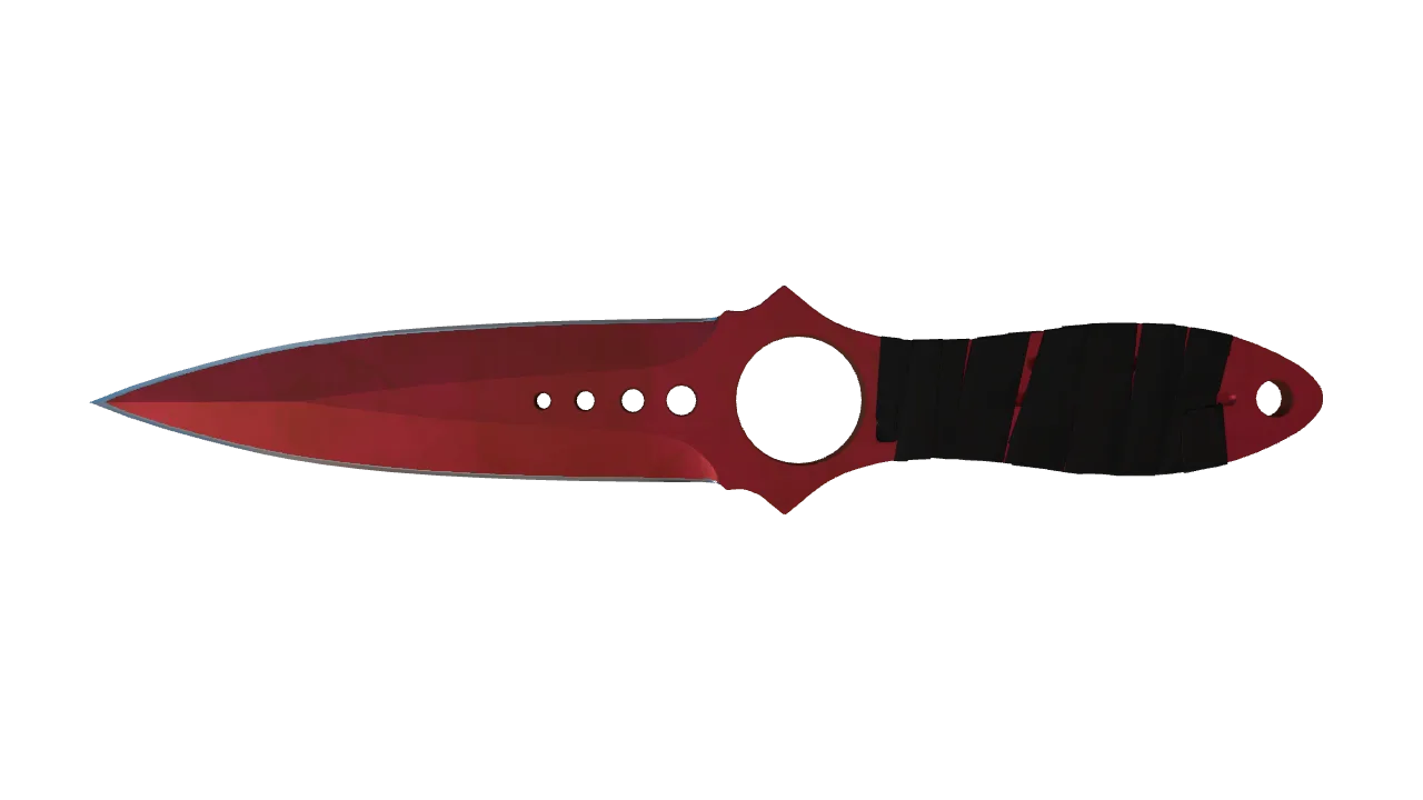 Skeleton Knife | Doppler (Ruby) seed #671, front