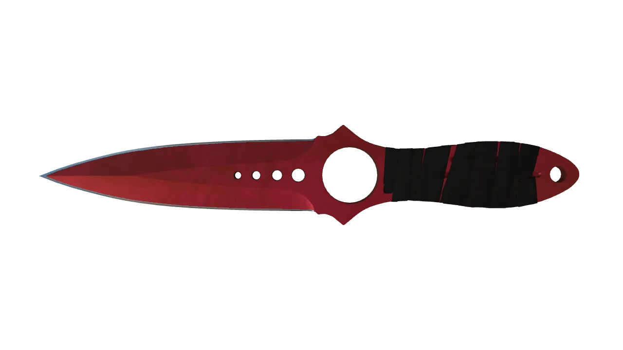 Skeleton Knife | Doppler (Ruby) seed #681, front
