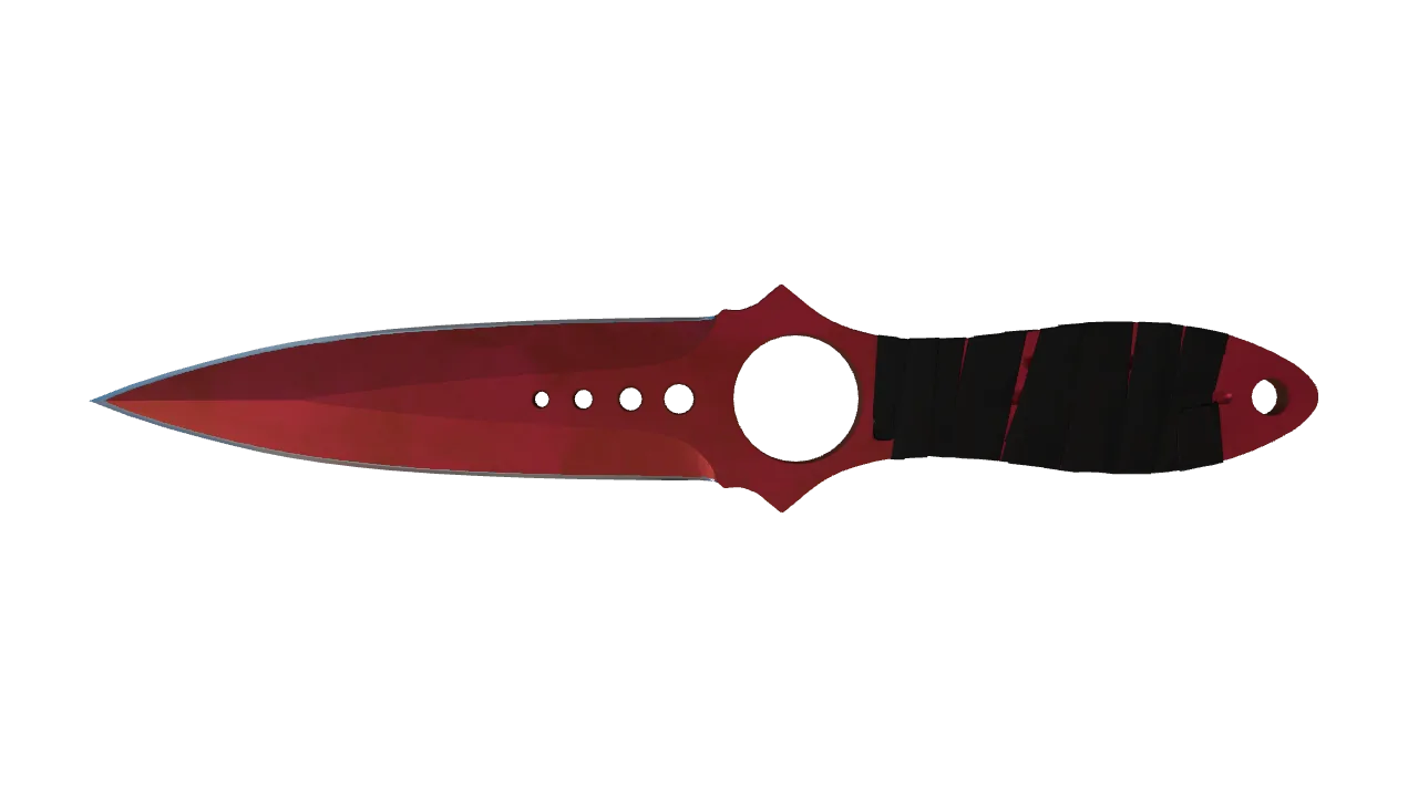 Skeleton Knife | Doppler (Ruby) seed #701, front