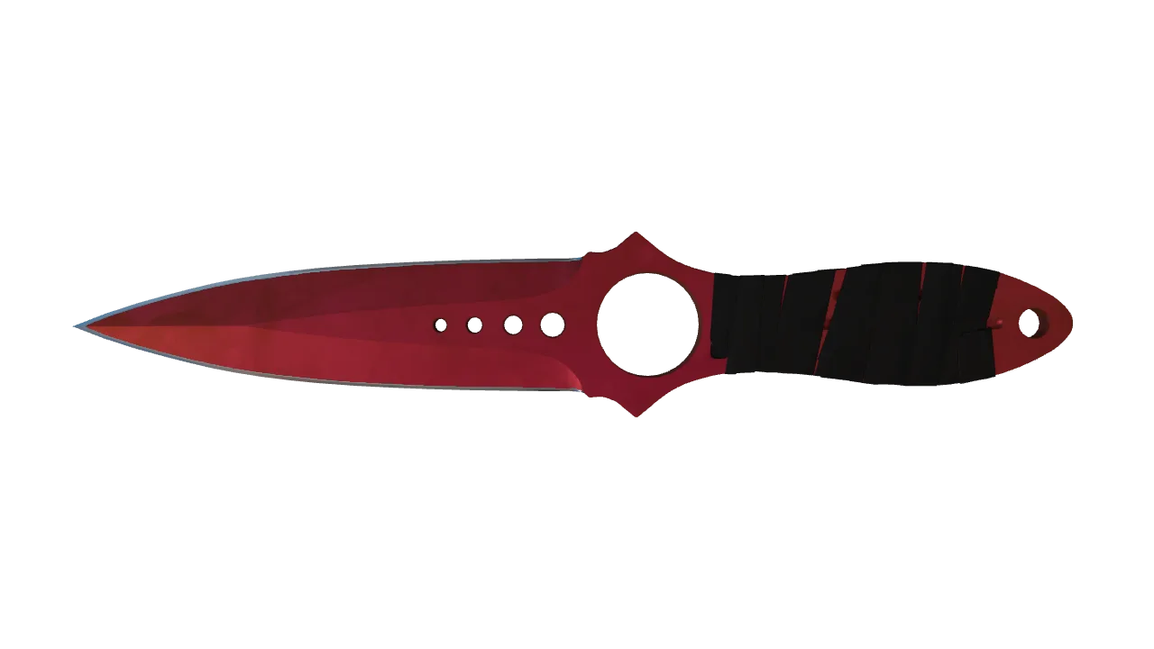 Skeleton Knife | Doppler (Ruby) seed #708, front