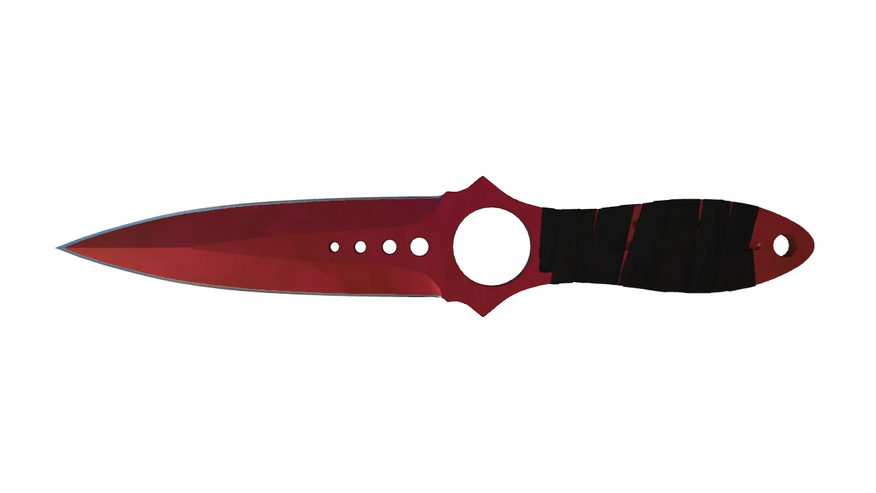 Skeleton Knife | Doppler (Ruby) seed #728, front