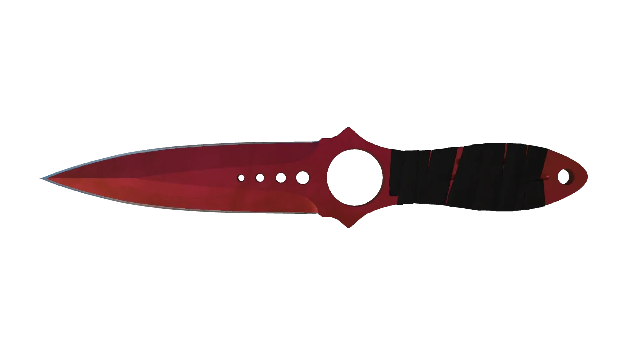 Skeleton Knife | Doppler (Ruby) seed #777, front