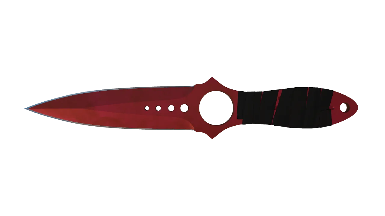 Skeleton Knife | Doppler (Ruby) seed #985, front
