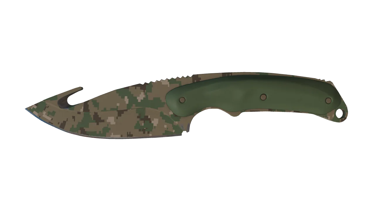 ★ Gut Knife | Forest DDPAT (Factory New) — Dust II light, front