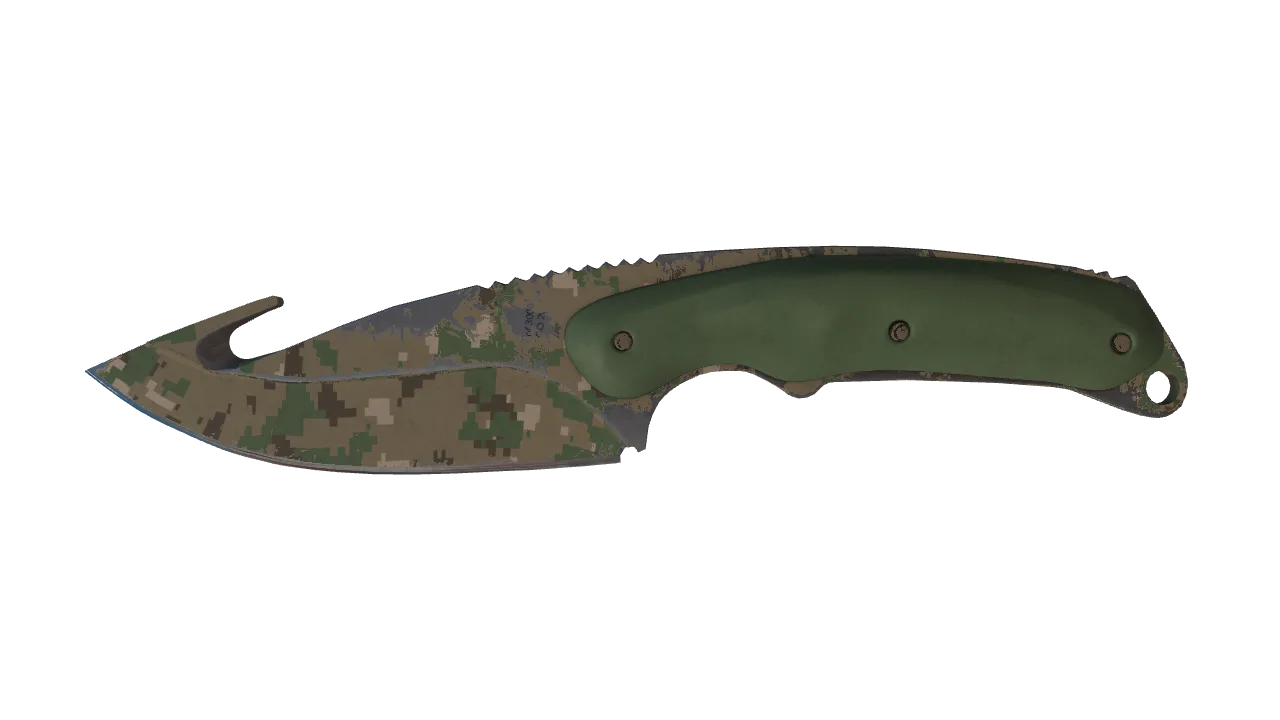 ★ Gut Knife | Forest DDPAT (Field-Tested) — Dust II light, front