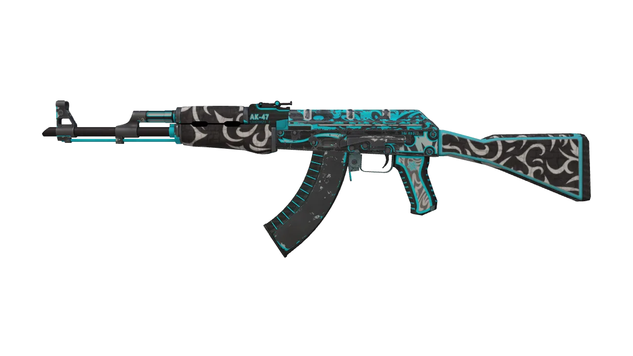 StatTrak™ AK-47 | Frontside Misty (Battle-Scarred) — Dust II light, front
