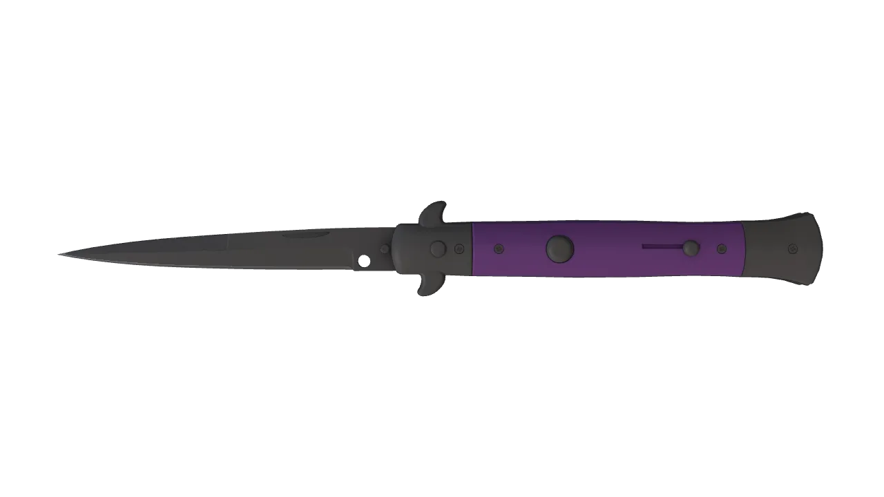 ★ Stiletto Knife | Ultraviolet (Minimal Wear) — Dust II light, front