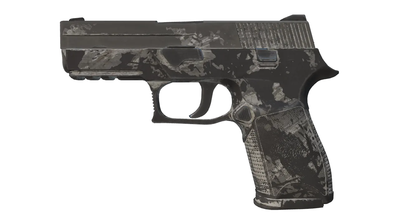 Souvenir P250 | Sleet (Battle-Scarred) — Dust II light, front