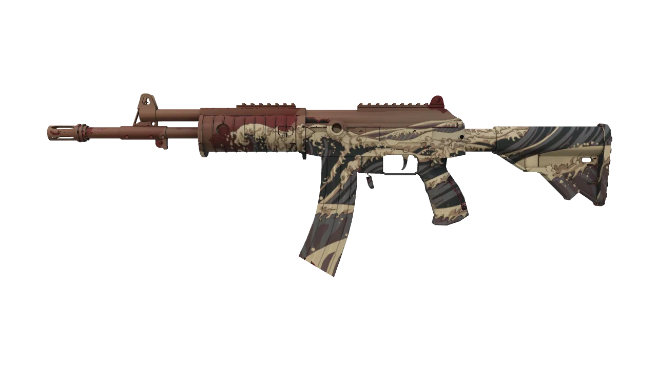 Galil AR | Crimson Tsunami (Factory New) — Dust II light, front
