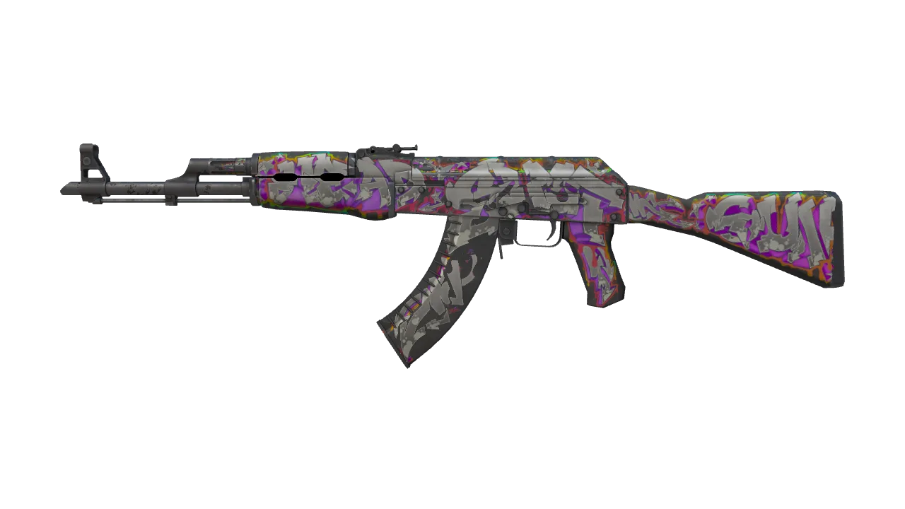 Souvenir AK-47 | Head Shot (Battle-Scarred) — Dust II light, front