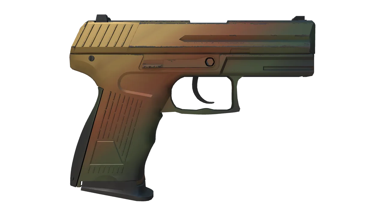 P2000 | Amber Fade seed #849, back