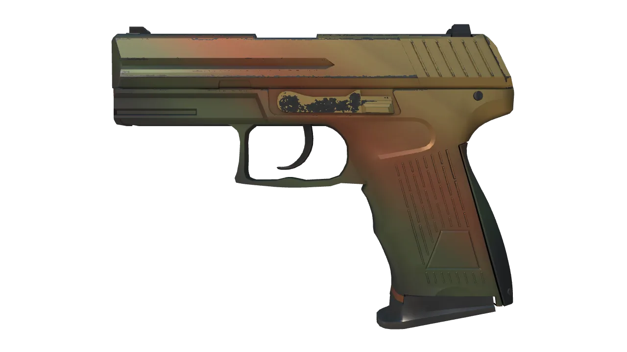 P2000 | Amber Fade seed #87, front