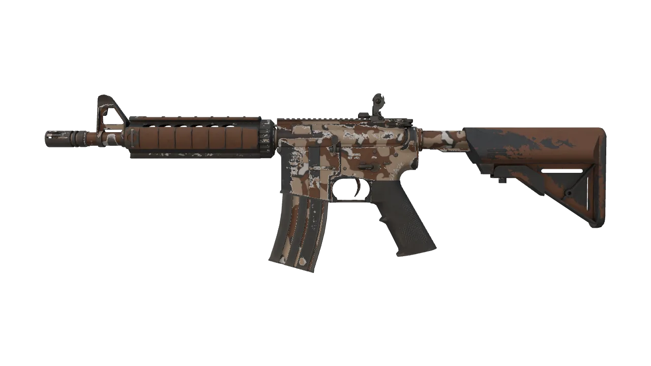 M4A4 | Desert Storm (Field-Tested) — Dust II light, front