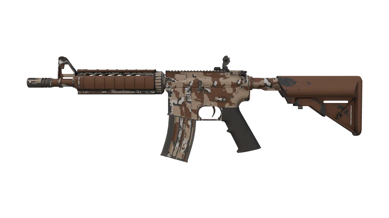 Souvenir M4A4 | Desert Storm (Minimal Wear) — Dust II light, front