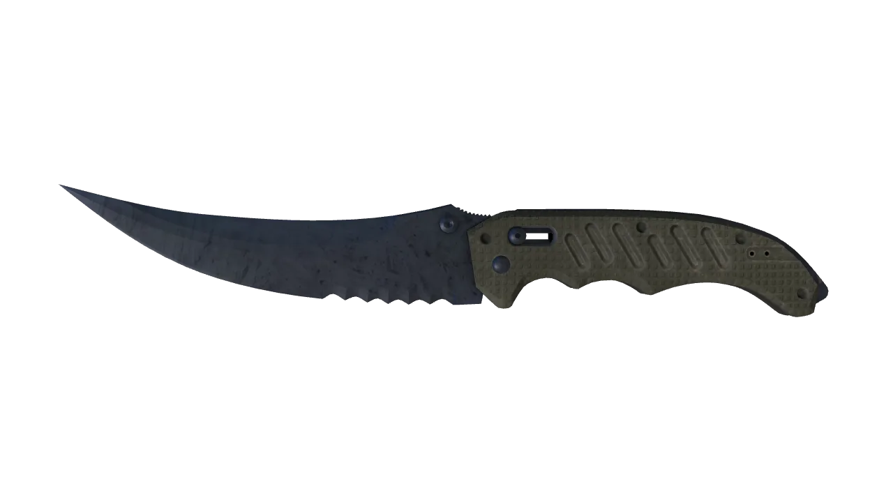 ★ Flip Knife | Blue Steel (Minimal Wear) — Dust II light, front