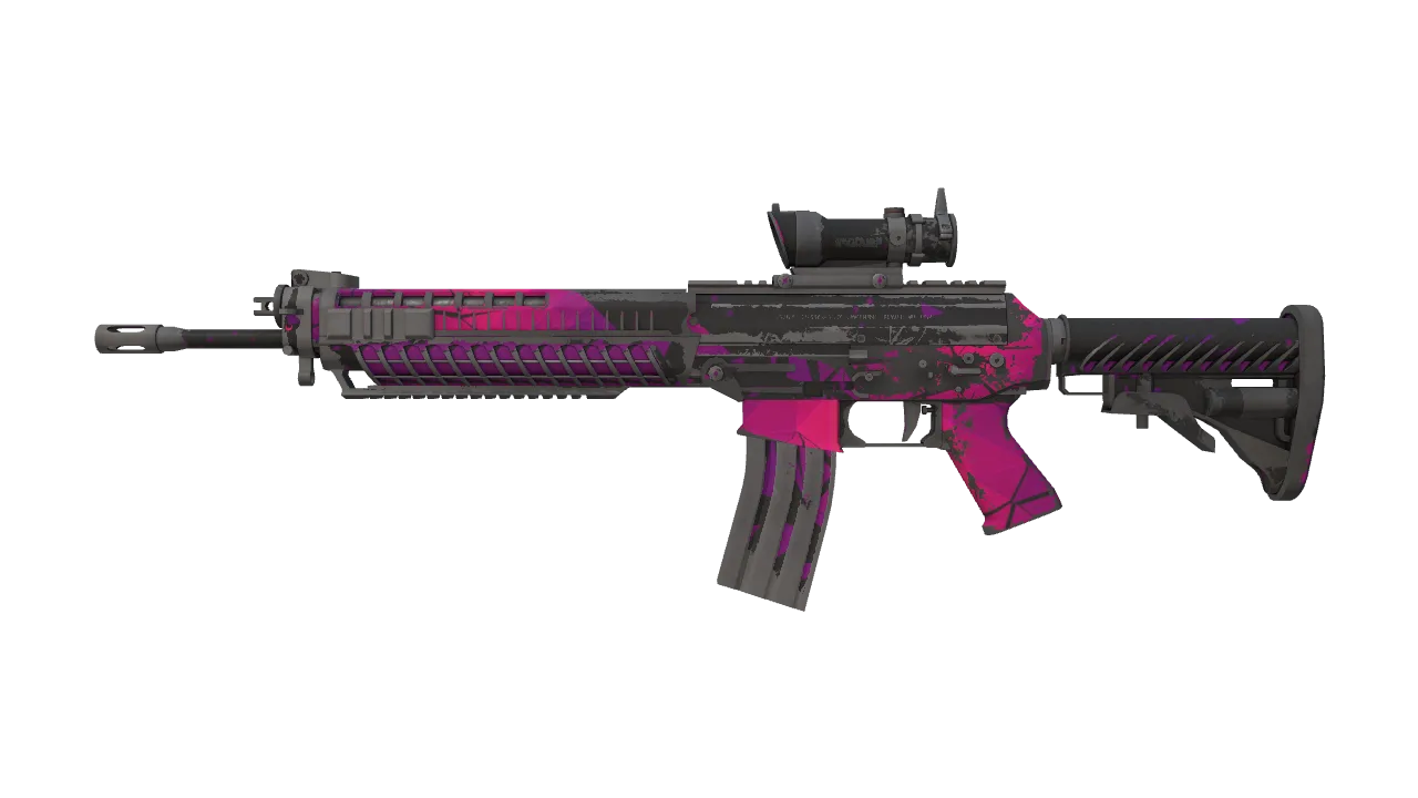 SG 553 | Pulse (Battle-Scarred) — Dust II light, front