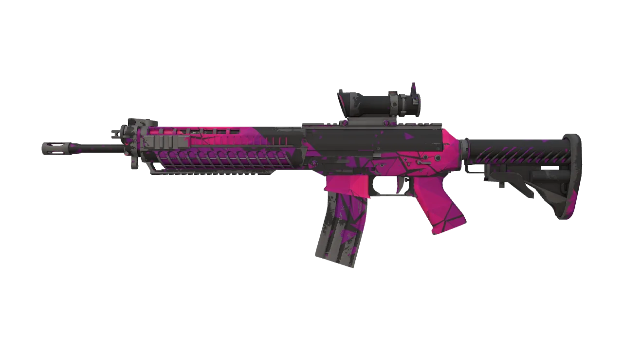Souvenir SG 553 | Pulse (Field-Tested) — Dust II light, front