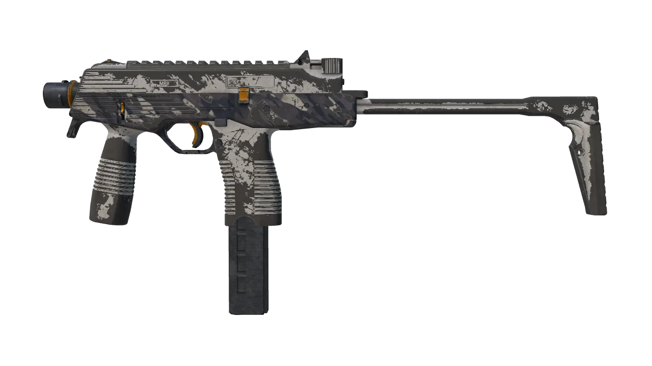 Souvenir MP9 | Arctic Tri-Tone (Battle-Scarred) — Dust II light, front