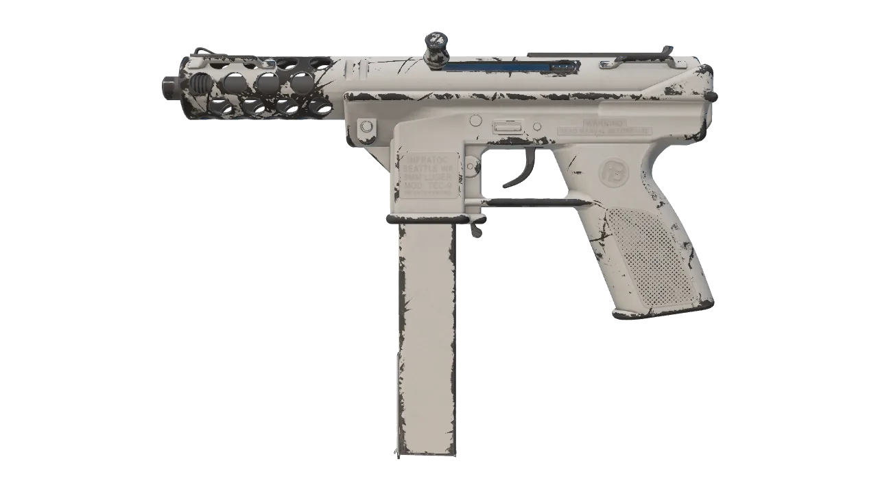 Souvenir Tec-9 | Whiteout (Field-Tested) — Dust II light, front