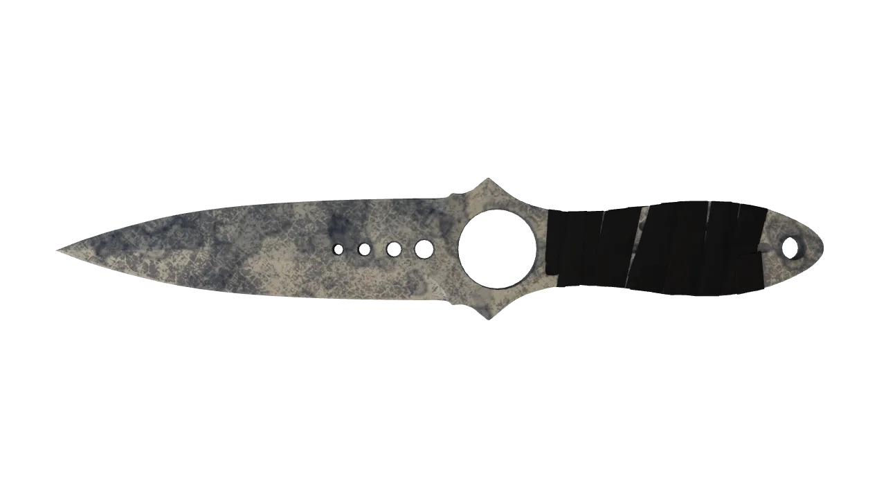 ★ Skeleton Knife | Stained (Battle-Scarred) — Dust II light, front