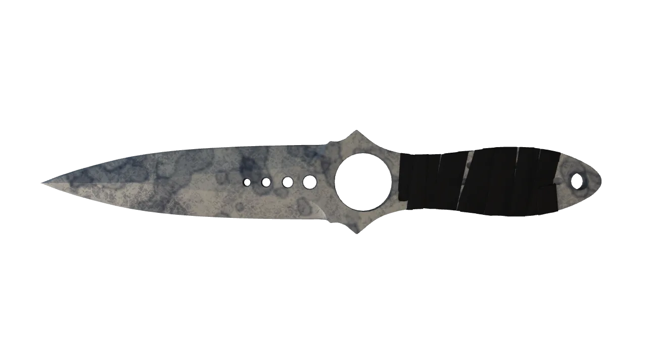 ★ Skeleton Knife | Stained (Well-Worn) — Dust II light, front