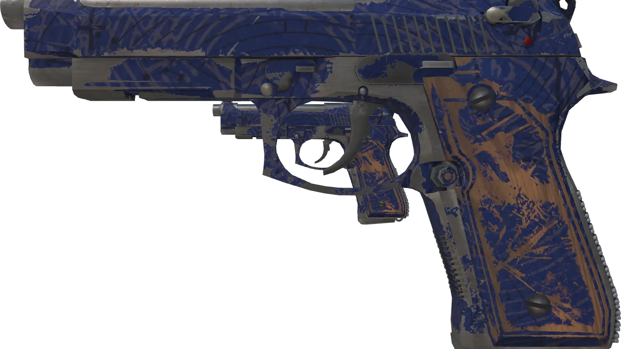 Dual Berettas | Moon in Libra (Battle-Scarred) — Dust II light, front