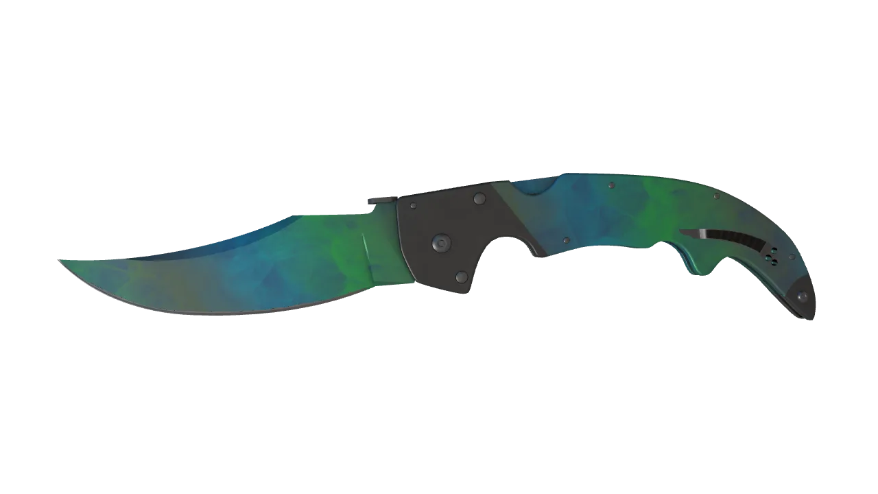 ★ Falchion Knife | Gamma Doppler (Phase 3) (Factory New) — Dust II light, front