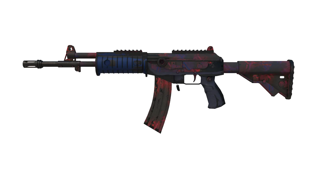 StatTrak™ Galil AR | Signal (Battle-Scarred) — Dust II light, front