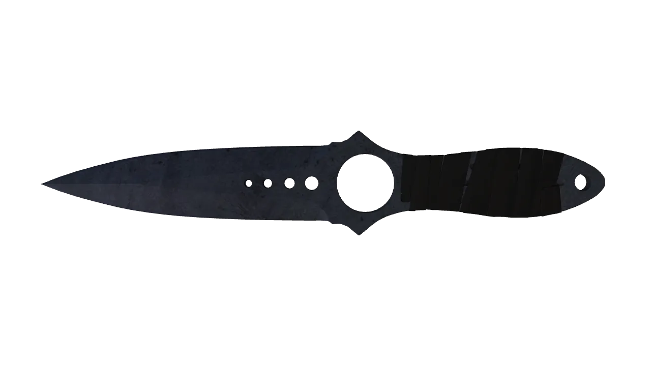 ★ Skeleton Knife | Blue Steel (Battle-Scarred) — Dust II light, front