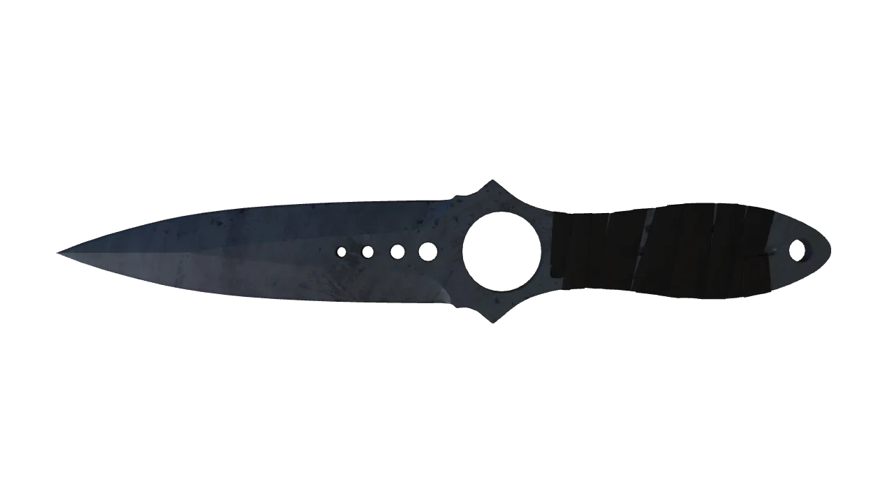 ★ Skeleton Knife | Blue Steel (Minimal Wear) — Dust II light, front