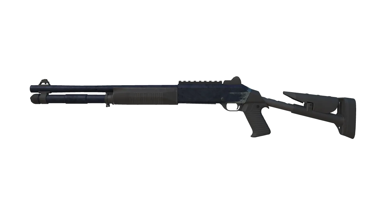 XM1014 | Blue Steel (Battle-Scarred) — Dust II light, front