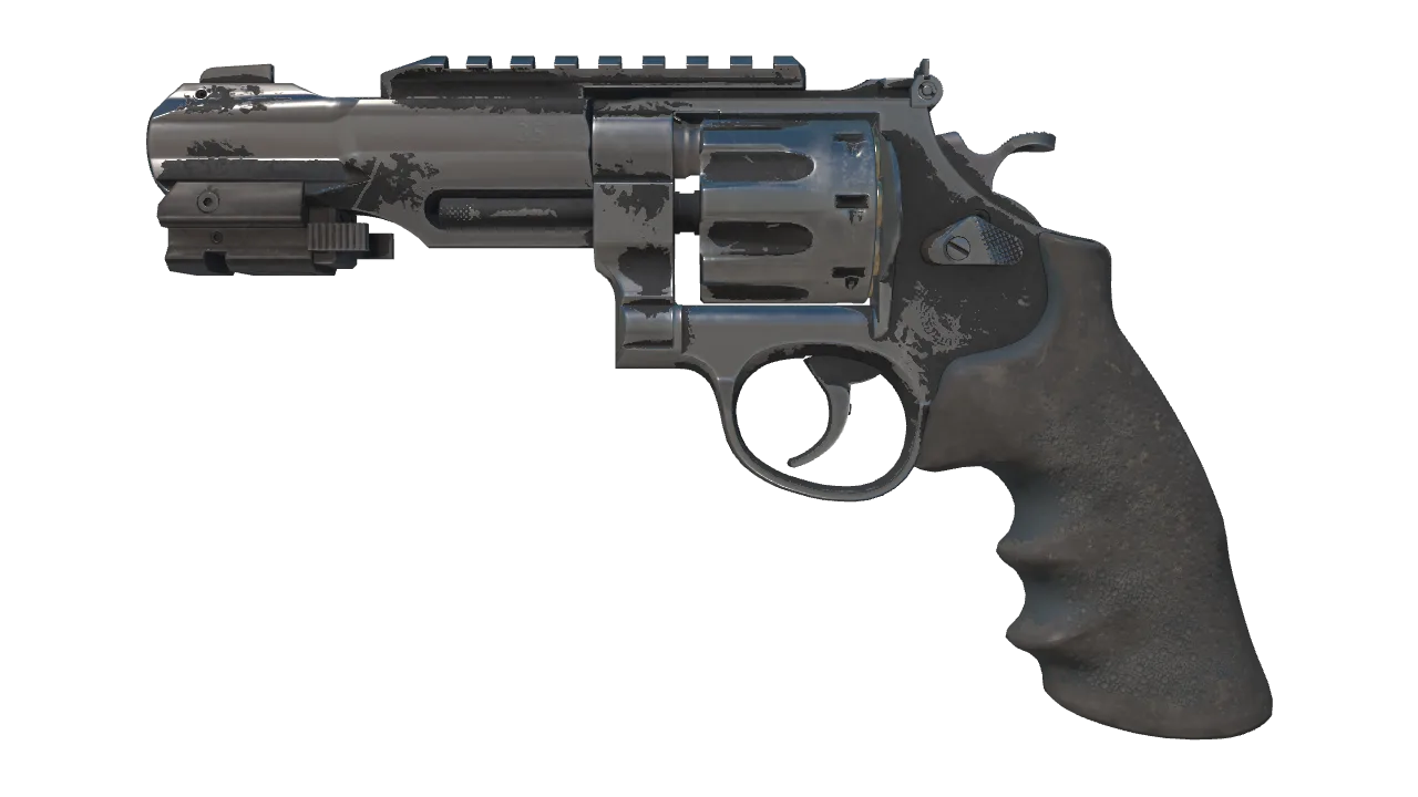 R8 Revolver | Night (Battle-Scarred) — Dust II light, front