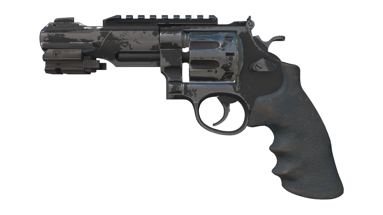 R8 Revolver | Night (Well-Worn) — Dust II light, front
